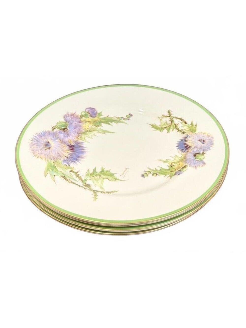 Set of 4 Vintage Royal Doulton Glamis Thistle Salad Plates P. Curnock England